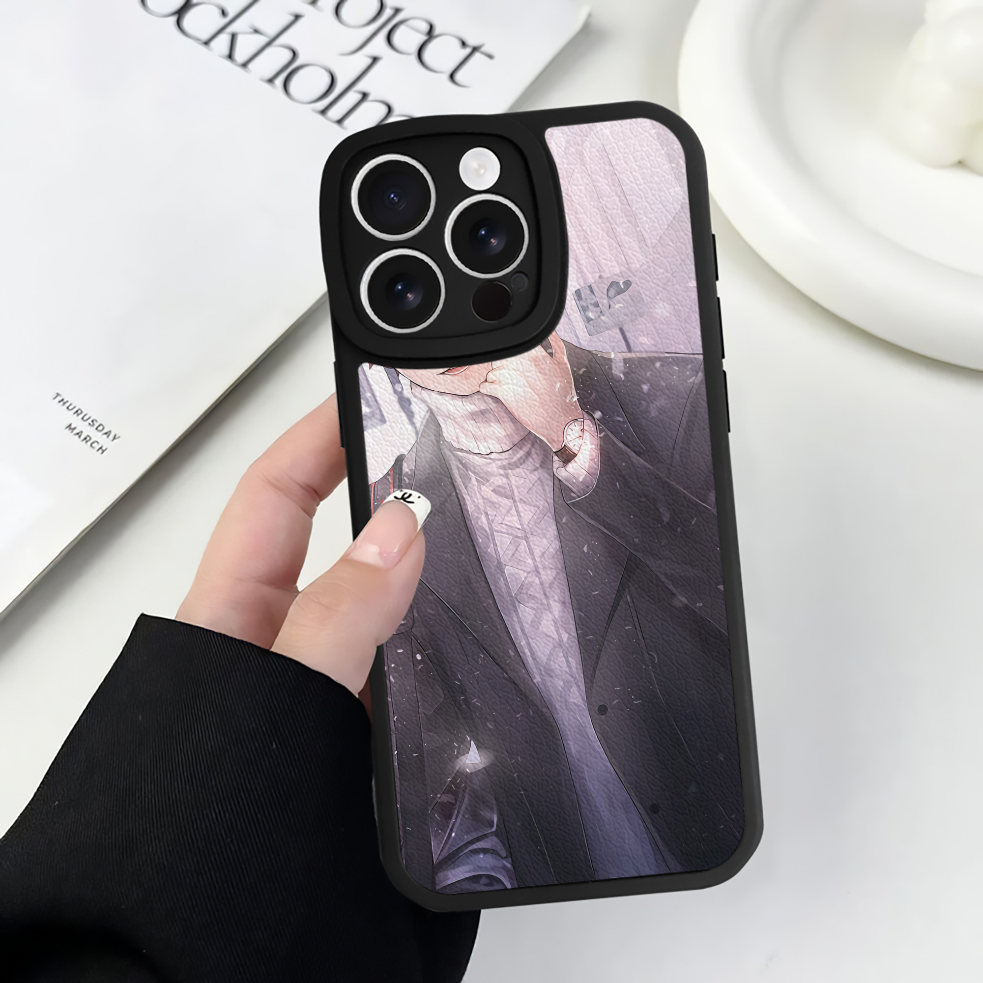 （画像用） ハイキュー!! Haikyu!! 【iPhone 16シリーズ対応】シリコンスマホケース（レザー調） 材質：シリコン